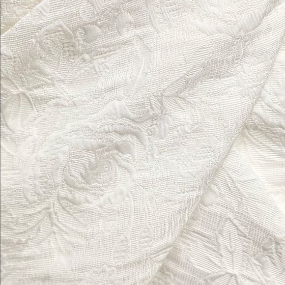 Lulus Proper Attire Ivory Floral Jacquard Faux Wrap Mini Skirt w/ Pockets! - Picture 6 of 13